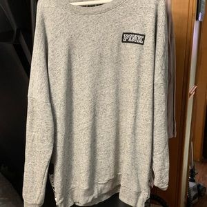 Like new VS PINK varsity sweatshirt with zippers